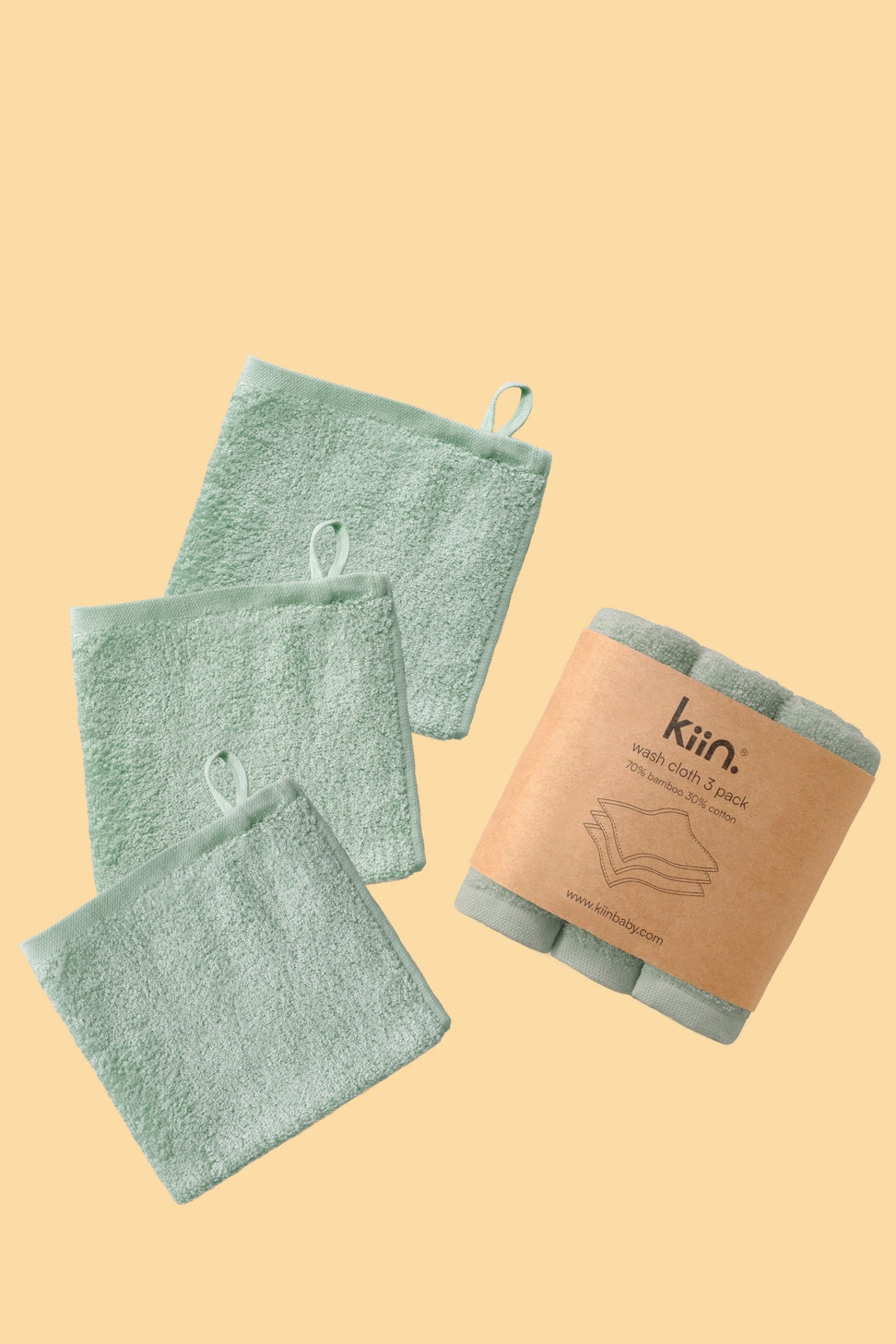 KIIN Wash Cloths 3 Pack