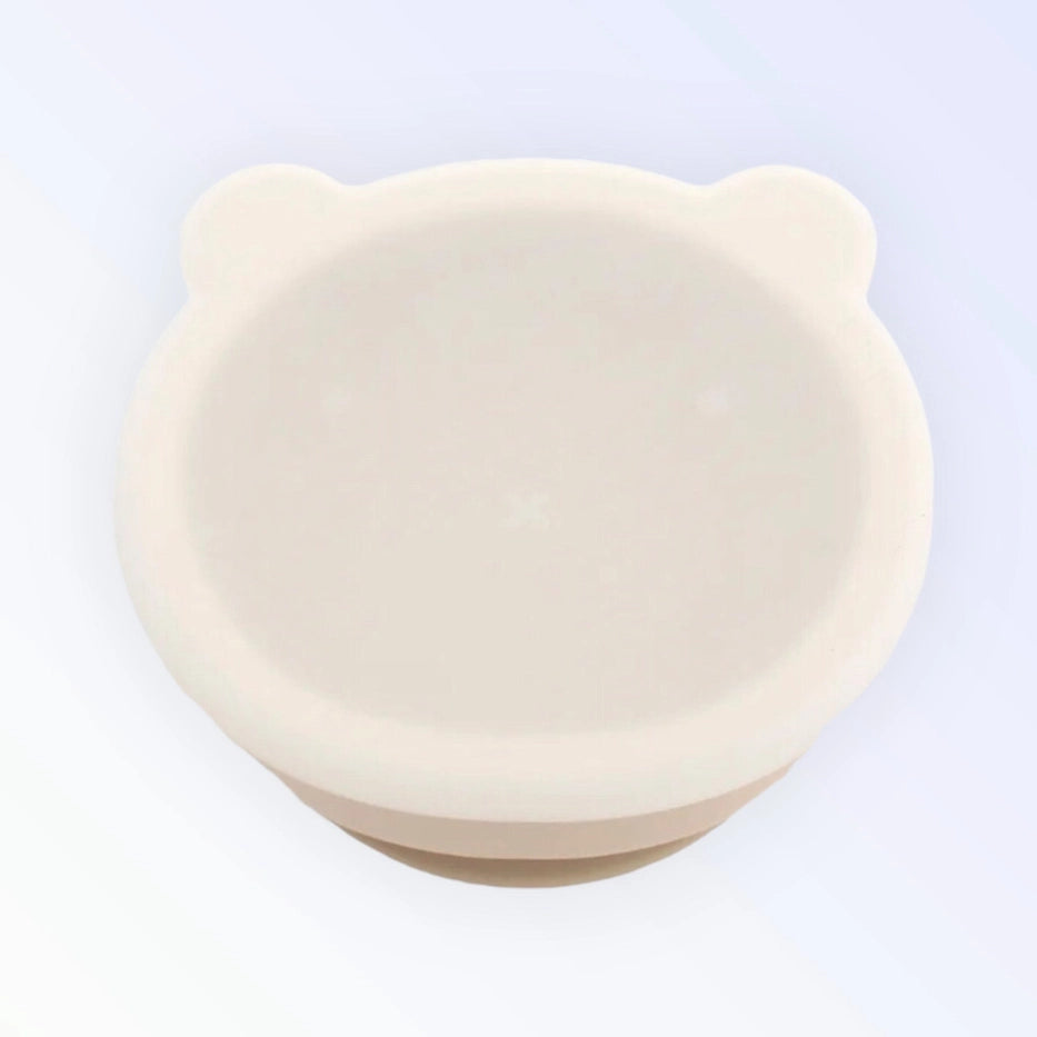 Silicone Suction Bear Bowl with Lid