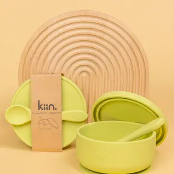 Silicone Suction Bowl with Lid + Spoon Set