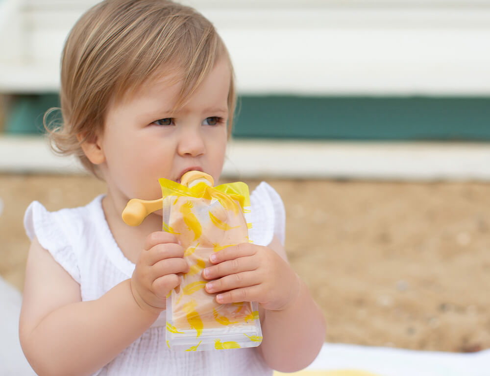 Silicone Food Pouch Soft Spouts-2PK