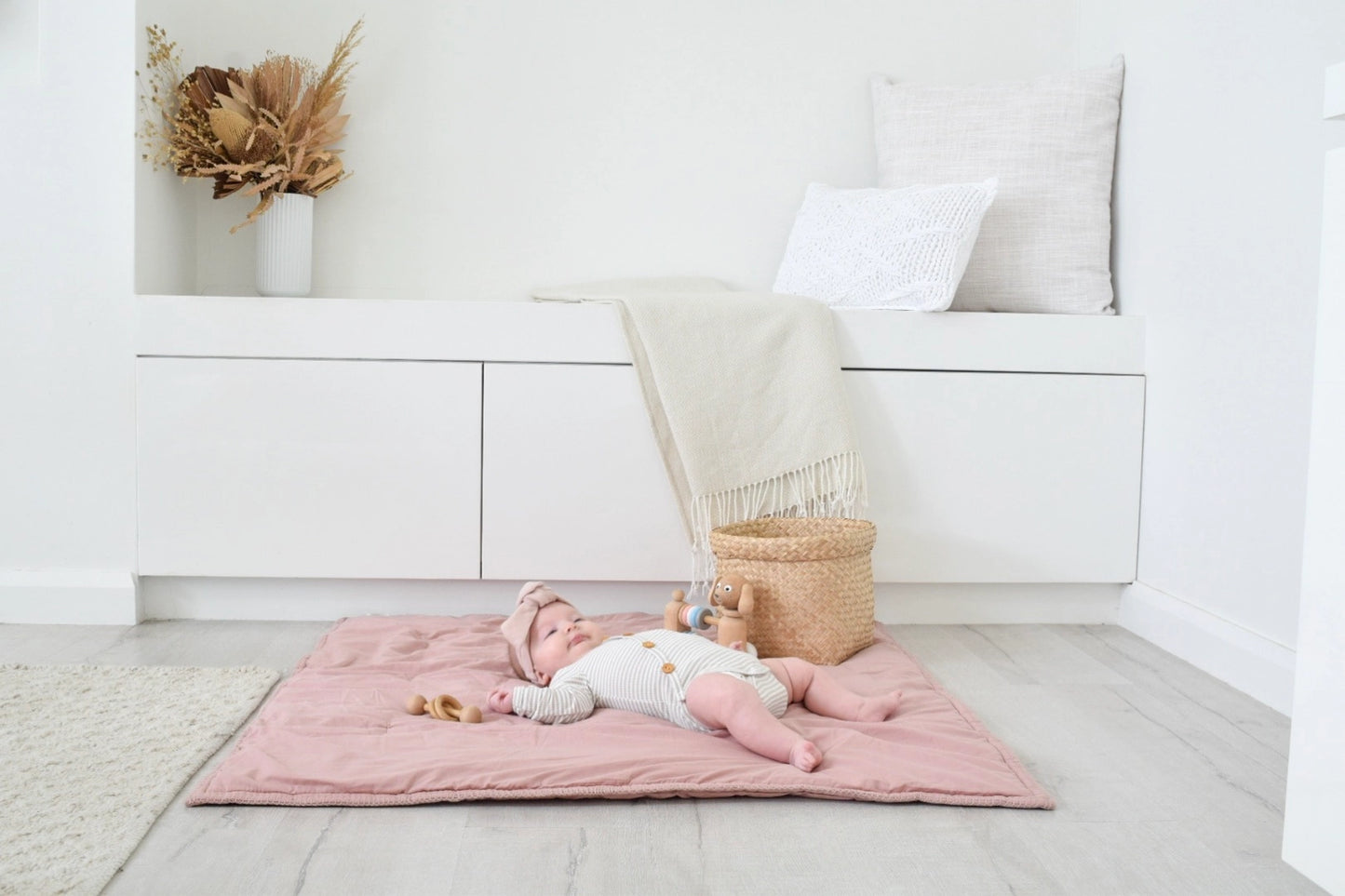 Organic Cotton Play Blanket / Cot Quilt