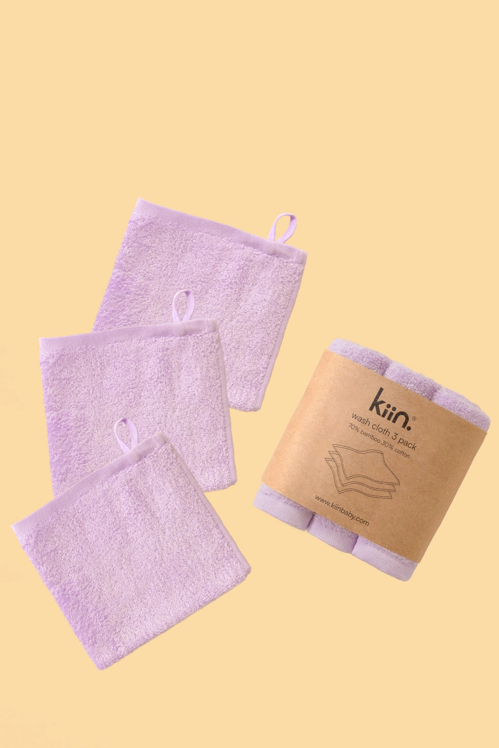 KIIN Wash Cloths 3 Pack