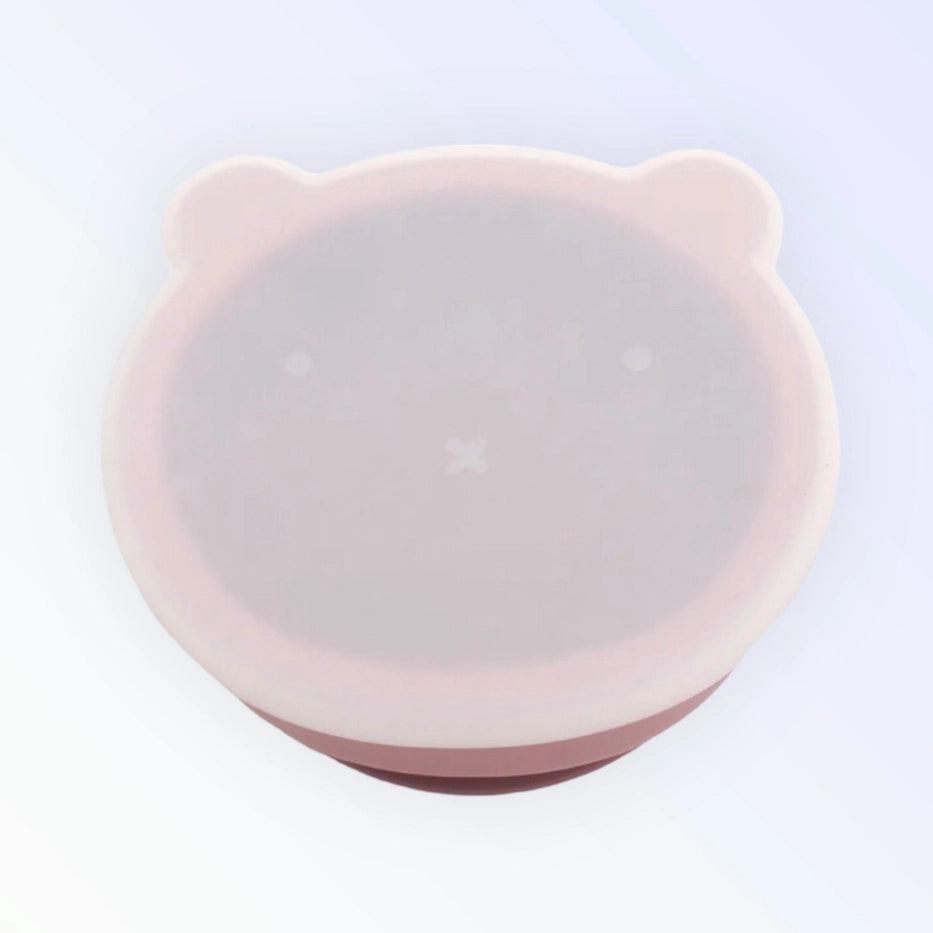 Silicone Suction Bear Bowl with Lid