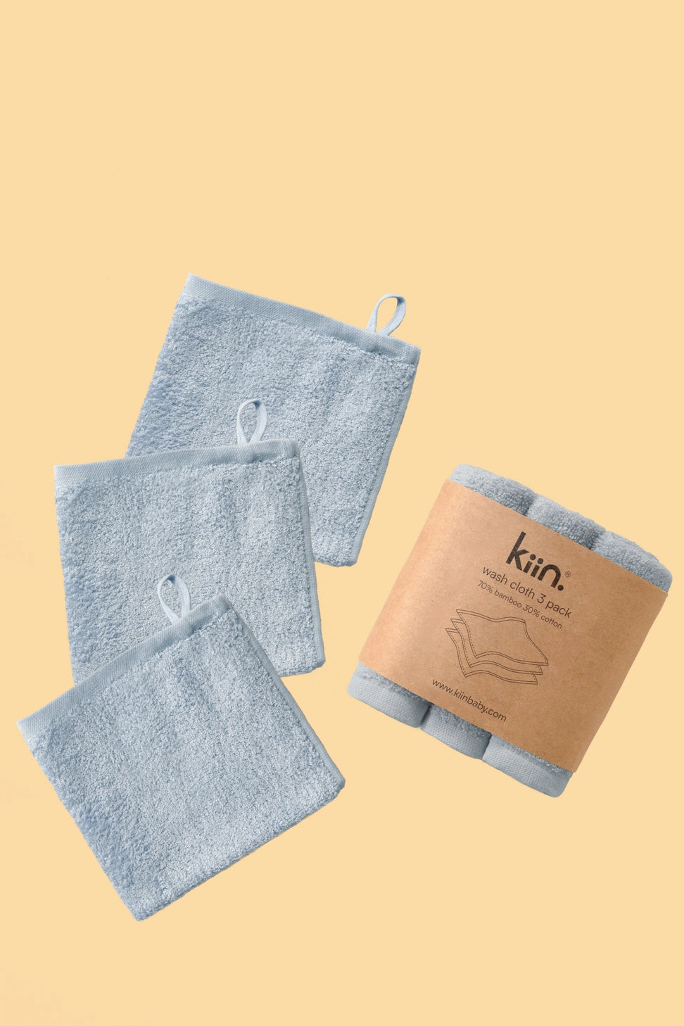 KIIN Wash Cloths 3 Pack