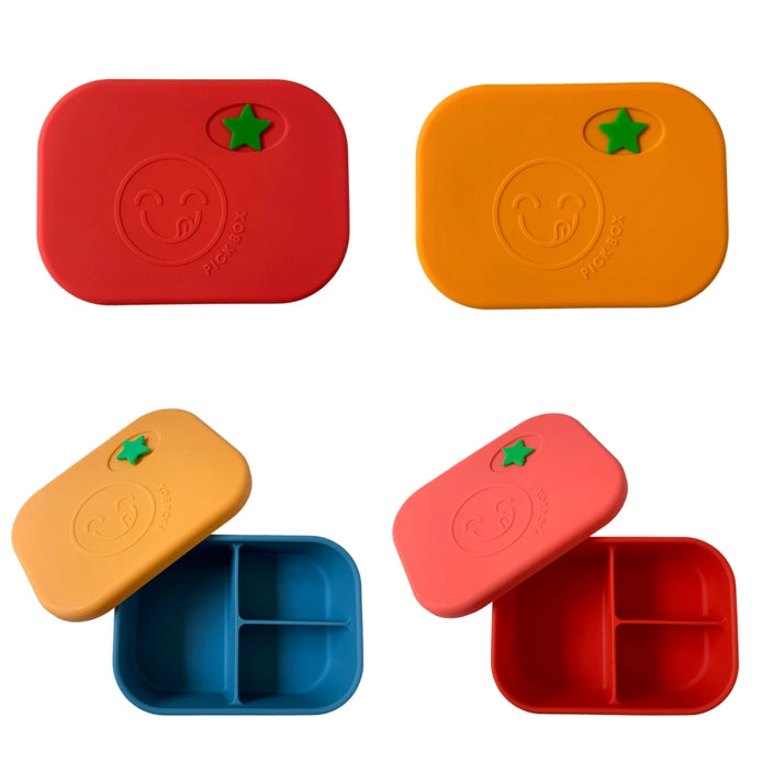 Pick Box Classic - 3 Compartment Silicone Lunch Box