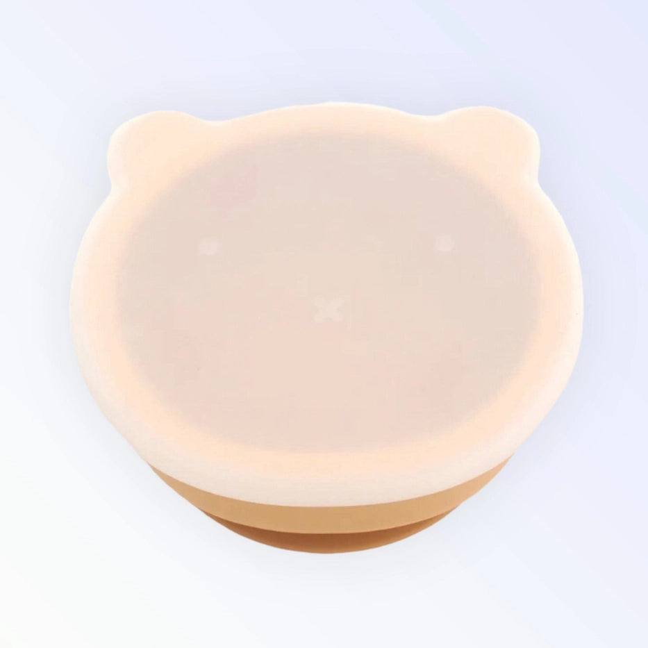 Silicone Suction Bear Bowl with Lid