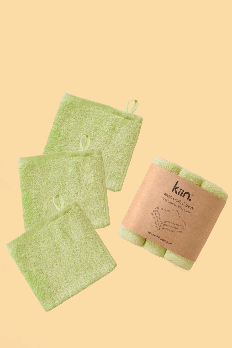 KIIN Wash Cloths 3 Pack