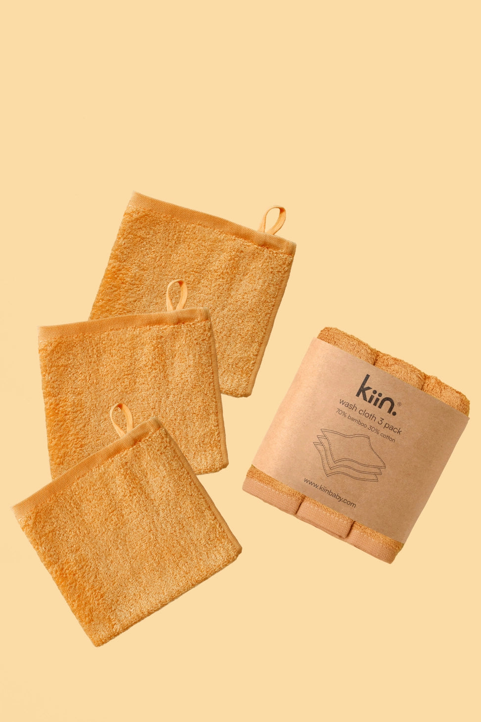 KIIN Wash Cloths 3 Pack