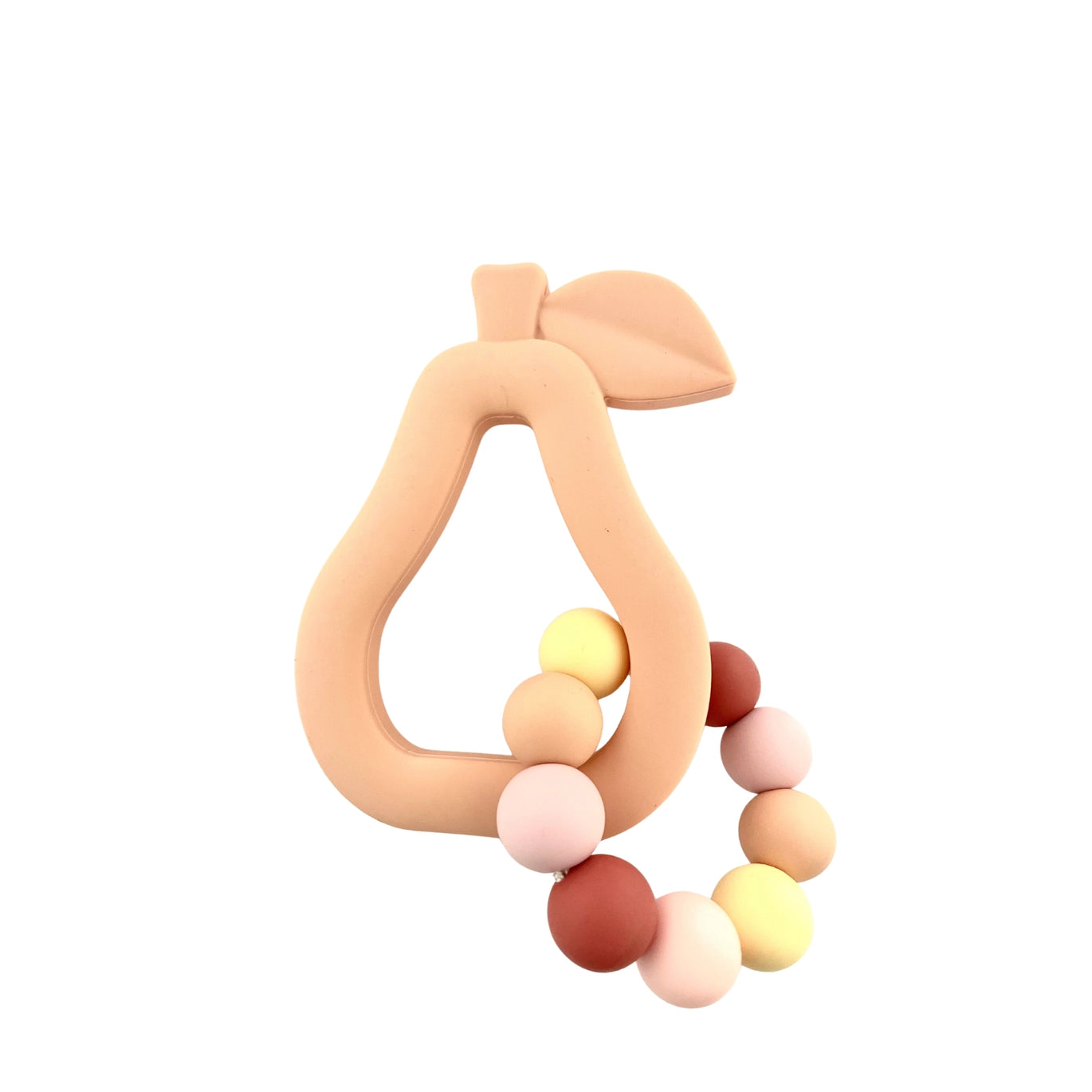 Silicone Pear with Ring Teether Duo